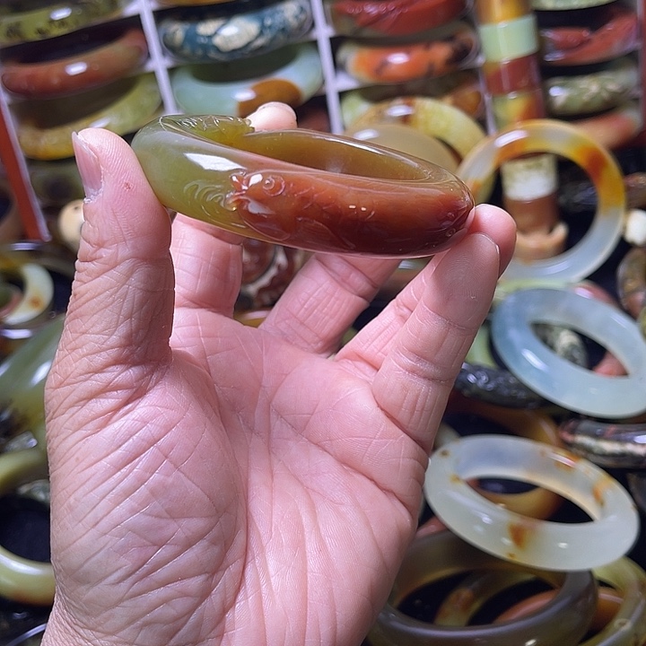 蛇纹石玉合金手镯