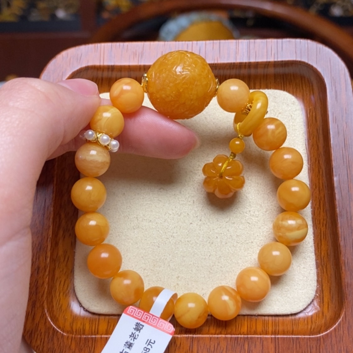 【闪购商品】蜜蜡手链未镶嵌手串