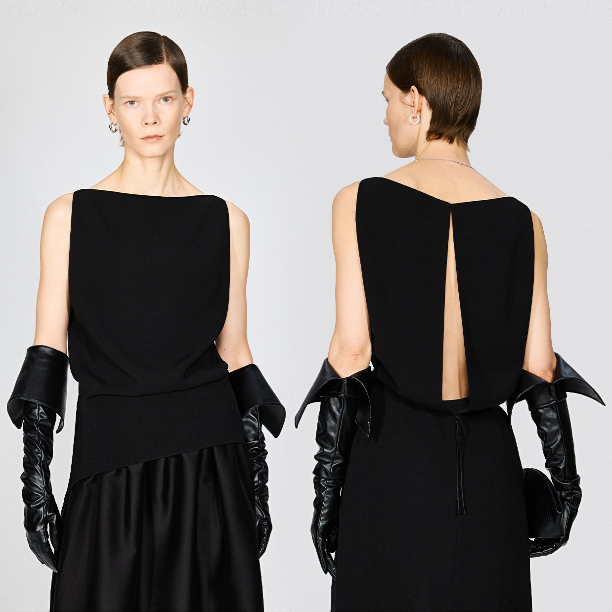 新品|开间/私服强推日本进口乱麻三醋酸船领R0W无袖露背堆量上衣