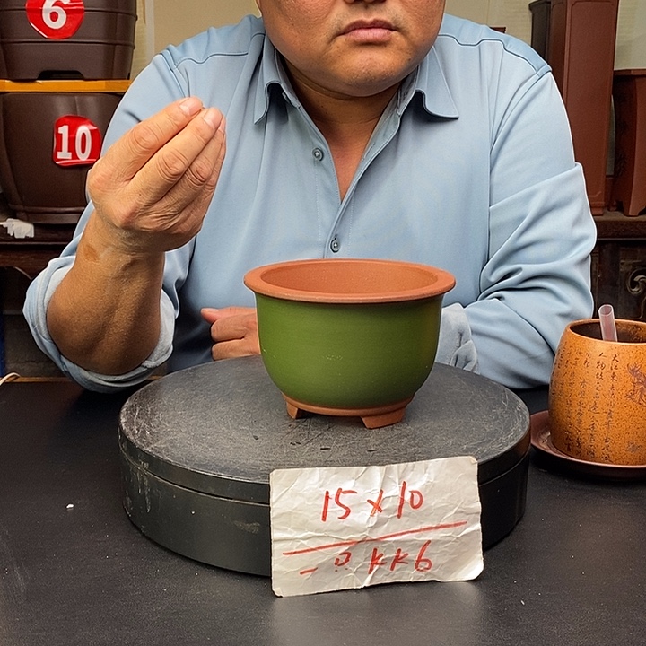 紫砂花盆货号一只K6