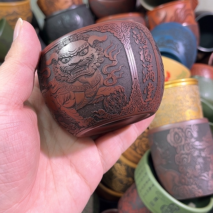 茶杯紫砂全手工紫砂主人杯 