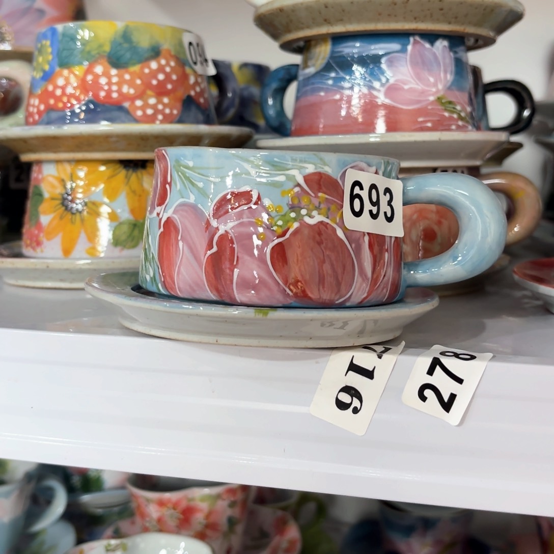 景德镇手绘高温釉下彩陶瓷茶具