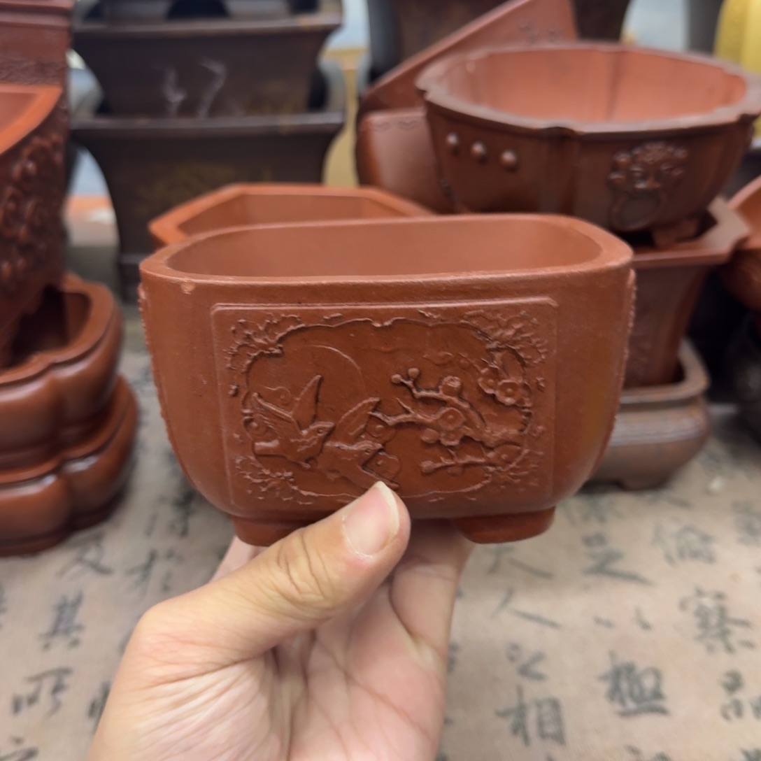 紫砂花盆宜兴紫砂正品花盆11.5x5.5