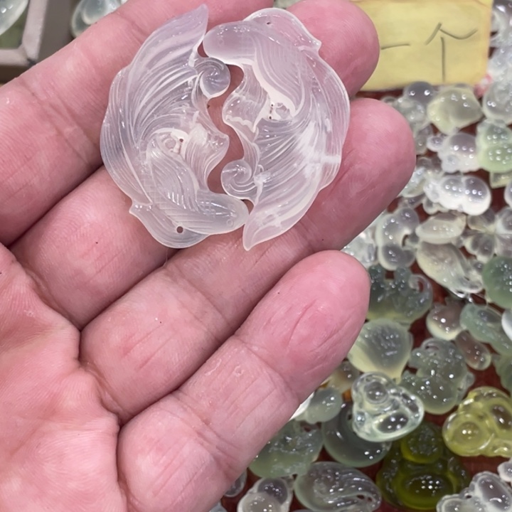 蛇纹石玉合金颈饰