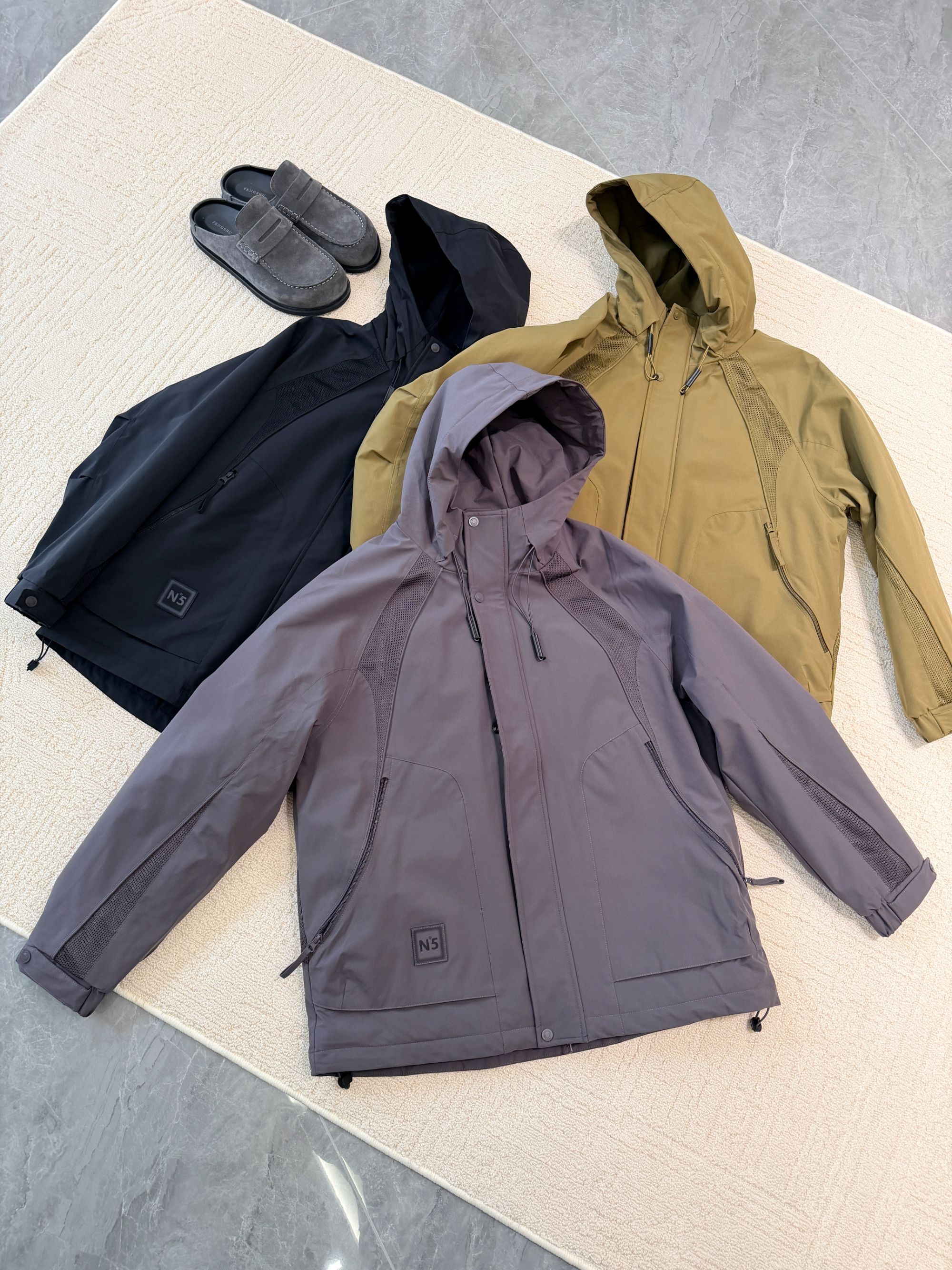 WANZISHUSHU/丸子叔叔【现货】大口袋连帽棉服HHR1239  