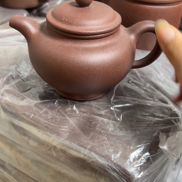 紫砂茶壶紫泥半手380