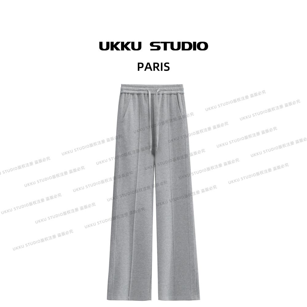 文文【UKKUSKUDIO】网红气质修身时尚紫色显瘦塑形女神长裤513041