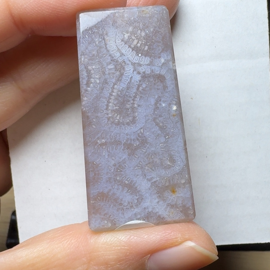 硅化玉浅紫冰 小龙骨纹未镶嵌