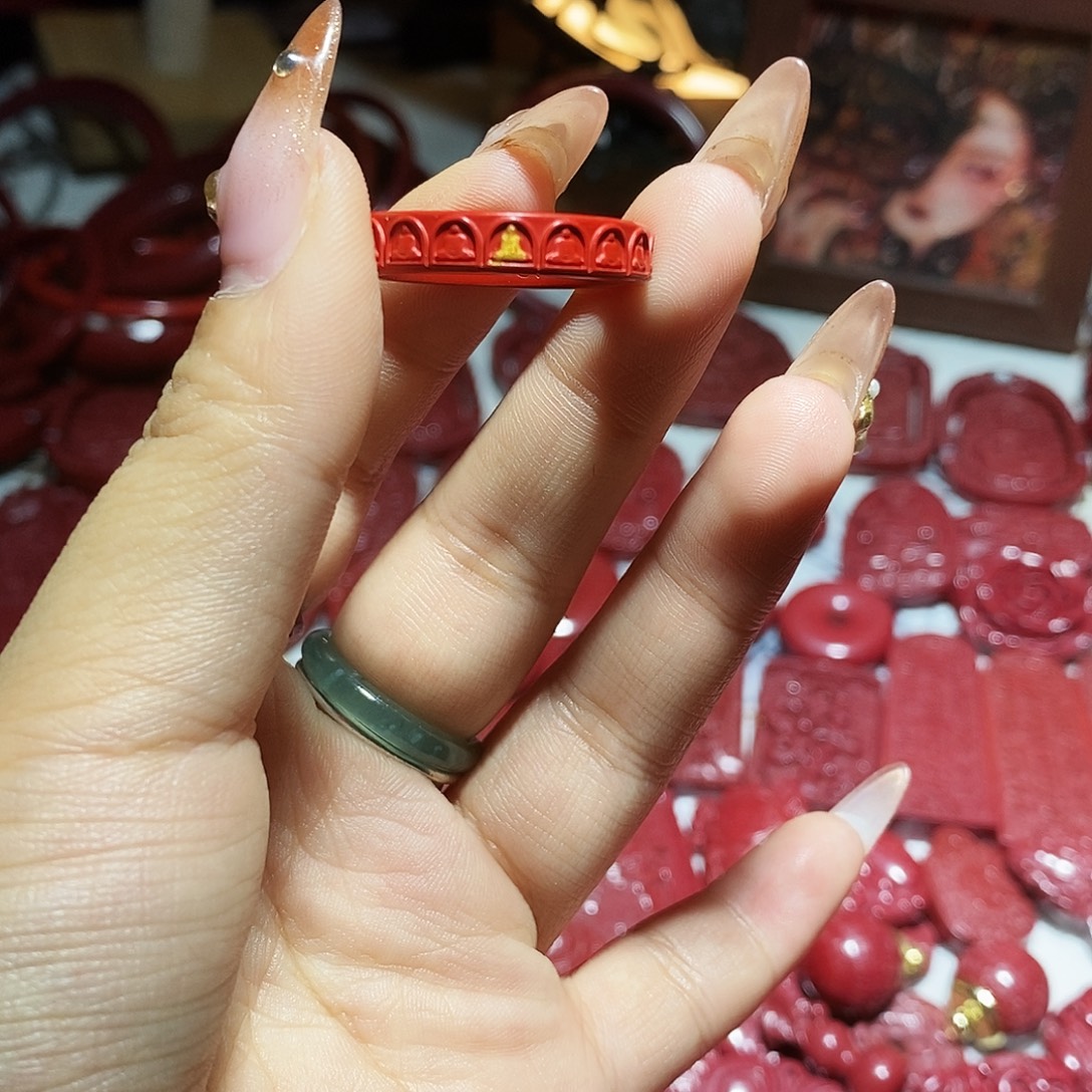 天然辰砂朱砂戒指