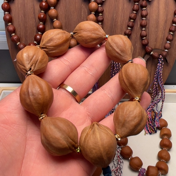 瓷***鹏橄榄核手串/手链2,5尺寸三面佛百年树王