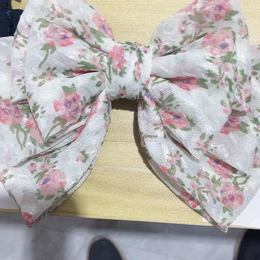 皮质铁合金蝴蝶结发夹