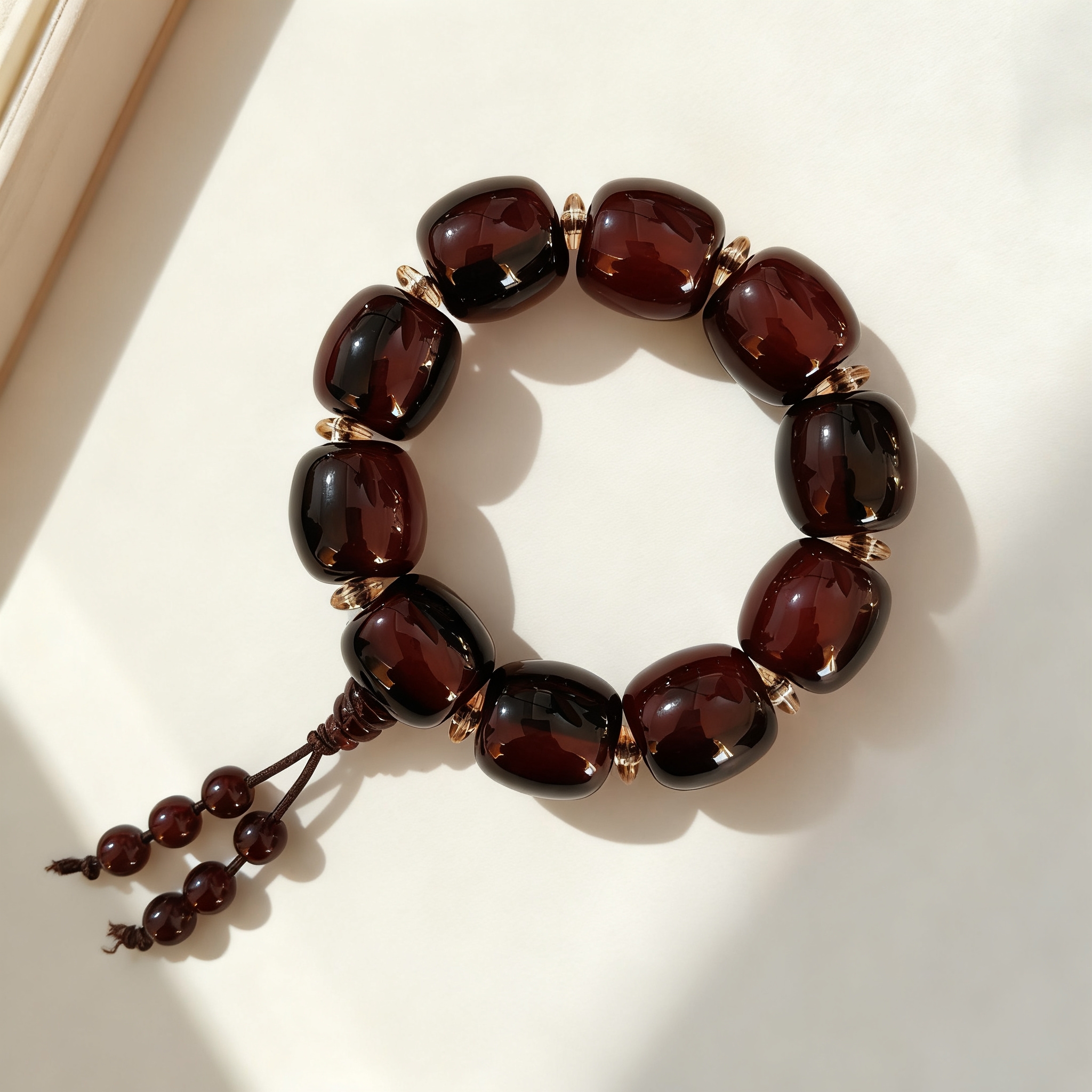 牛血红羚羊角20MM单圈 精品手串 无礼盒 S 1541