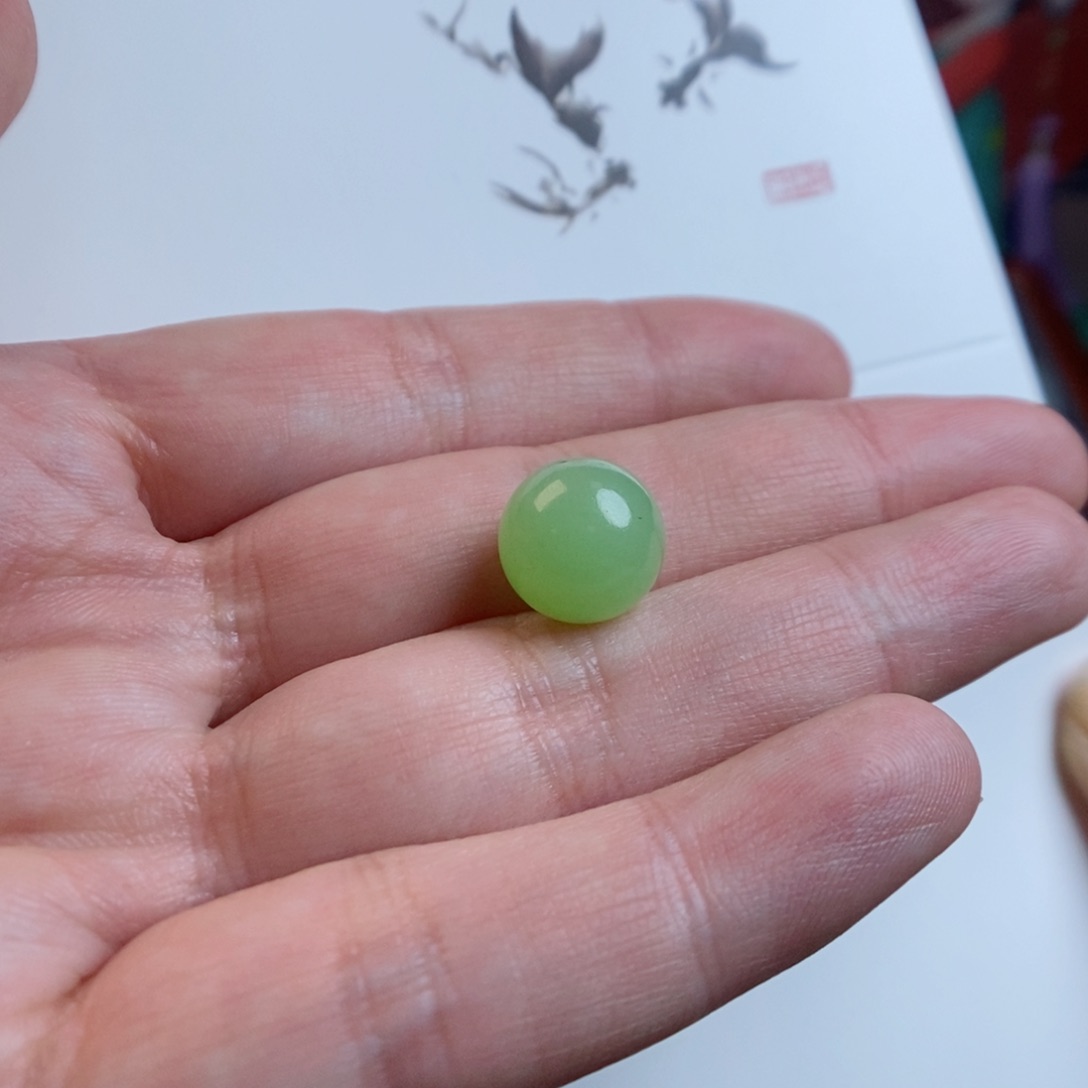 和田玉手链未镶嵌翠青