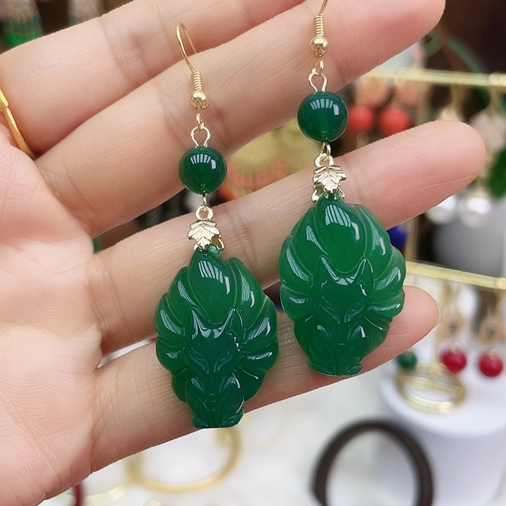 玛瑙/玉髓耳钉合金