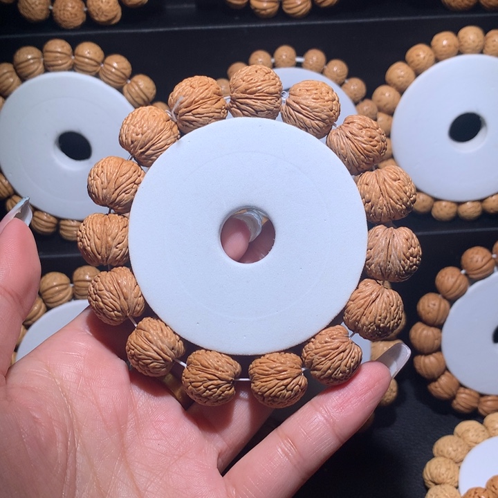 桃核手串墨*野生龙鳞凤尾