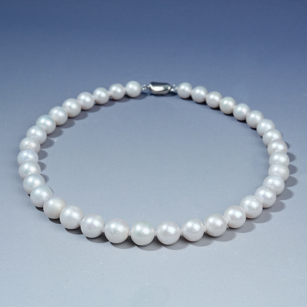 12-14mm s925银 淡水珍珠项链气质大点位YA629