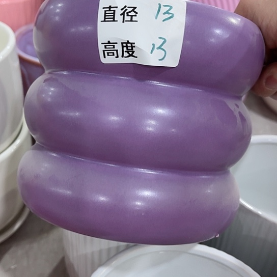 多肉绿植陶瓷花盆9.9包邮，有孔