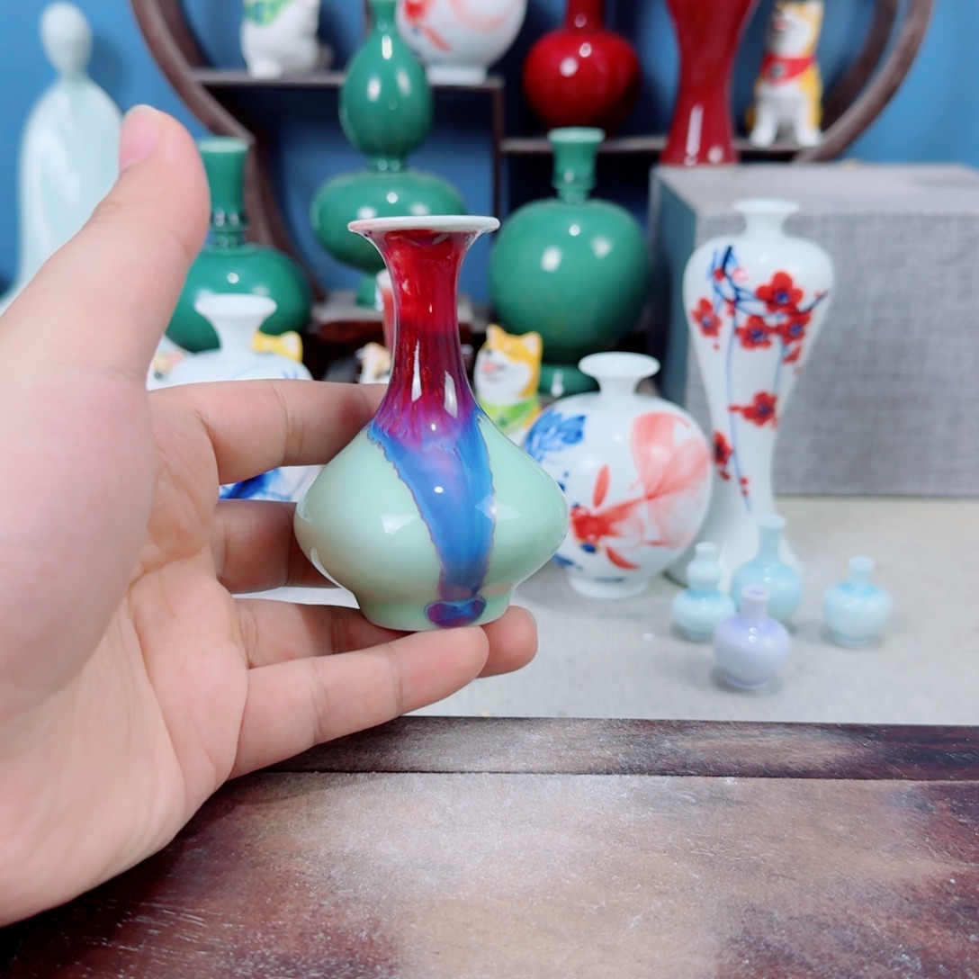 陶瓷手工小花器摆件