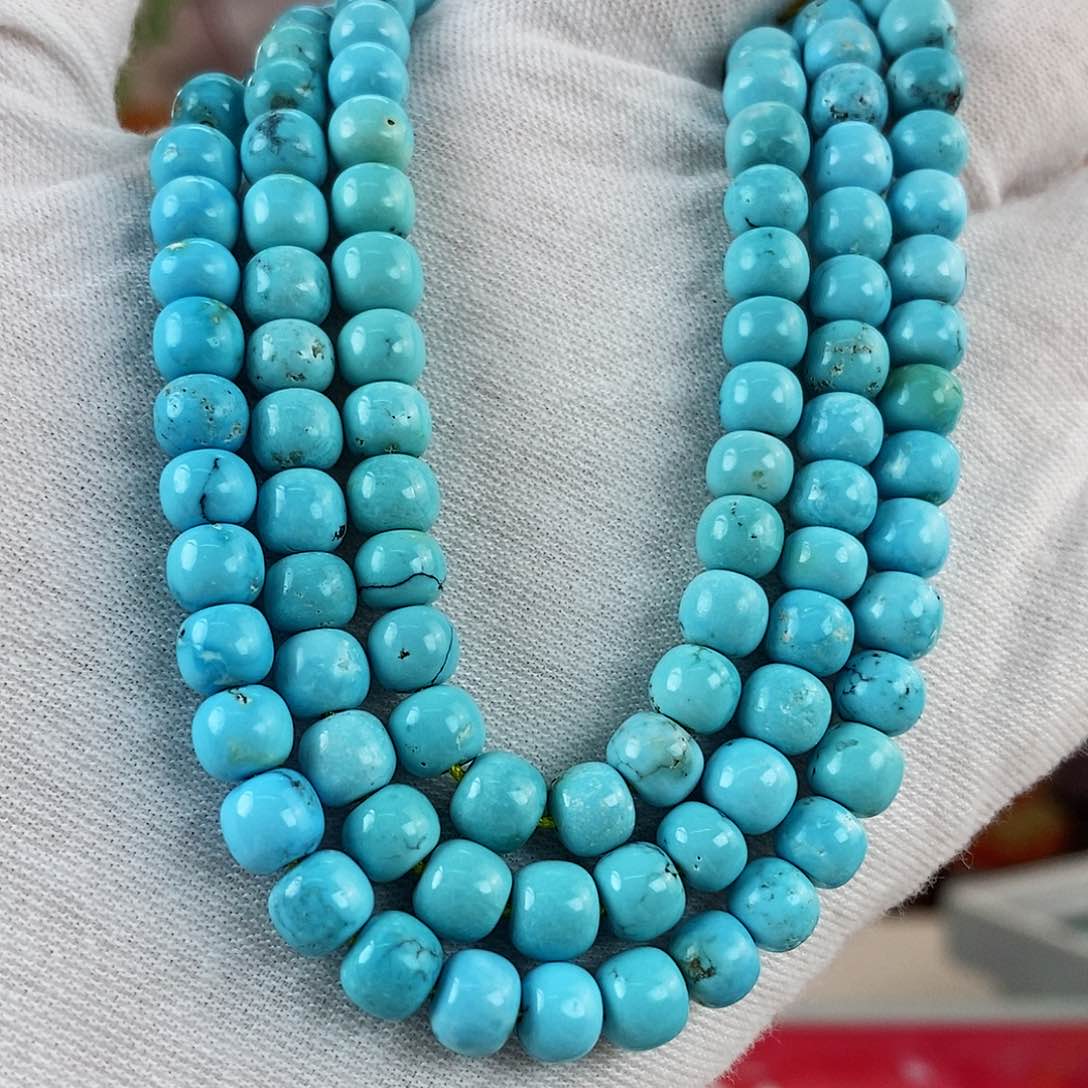 绿松石珠宝奇石未镶嵌6m m