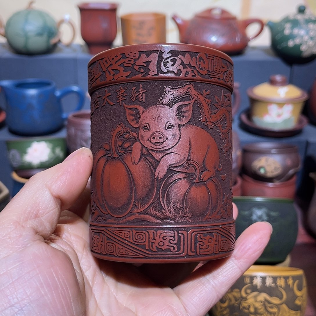 原矿紫砂手工主人杯