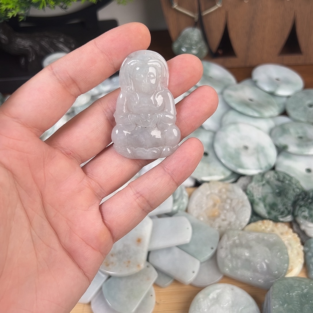 颈饰未镶嵌翡翠天然A货翡翠0017
