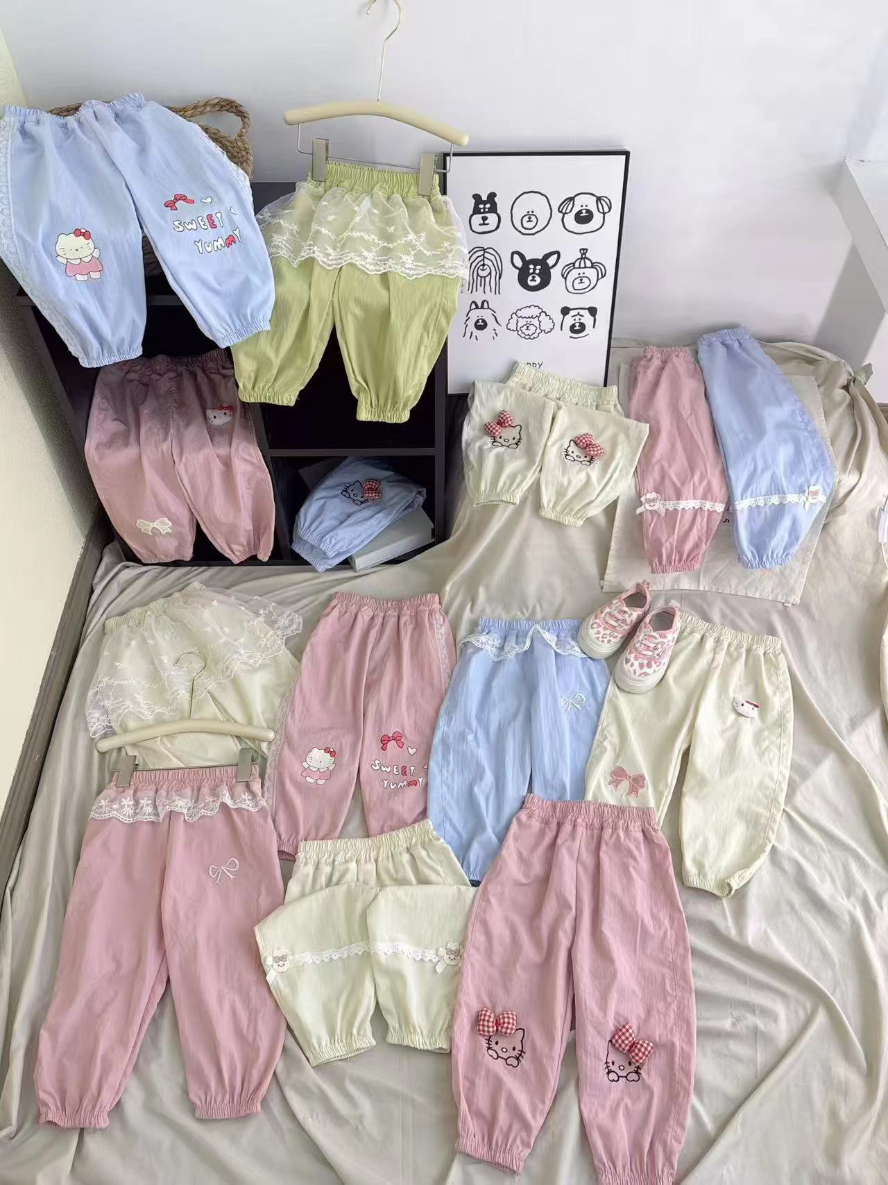 2025新款夏季小童女奶芙裤糖果色（扣号专用）