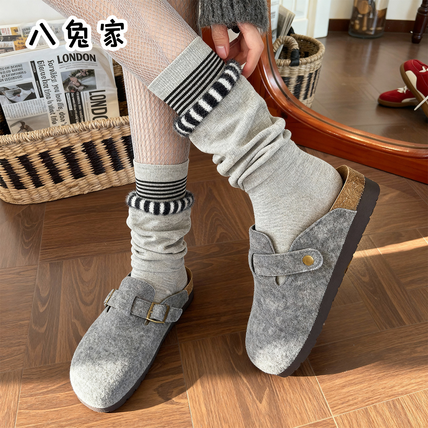 秋冬假两件堆堆袜~老钱风鲨疯了！叠穿复古堆堆袜~层次慵懒感拉满