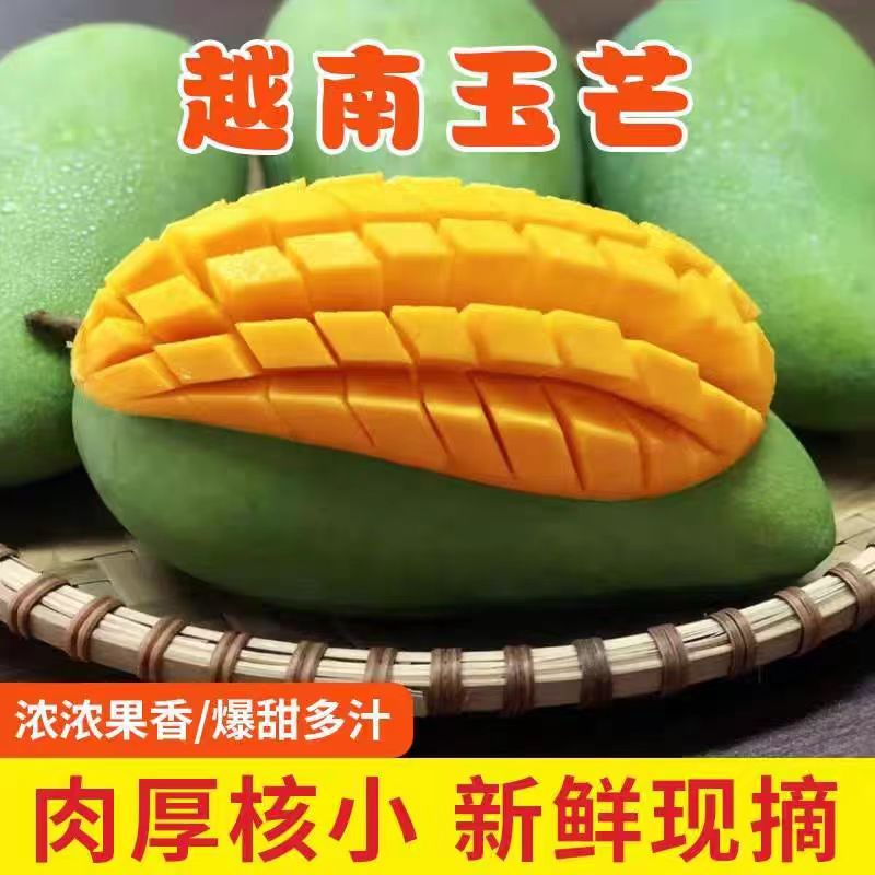 玉芒香甜新鲜水果头茬越南大青芒玉芒带箱3斤