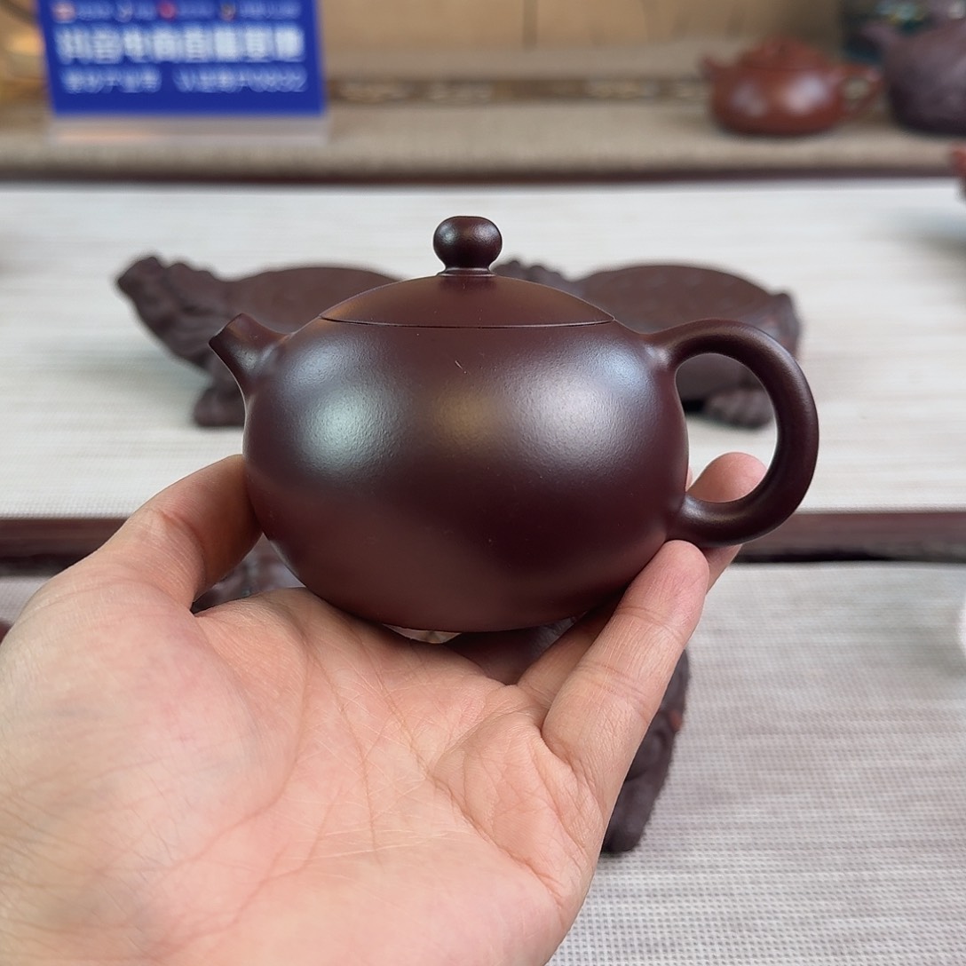 紫砂茶壶200cc龙血砂西施柴烧