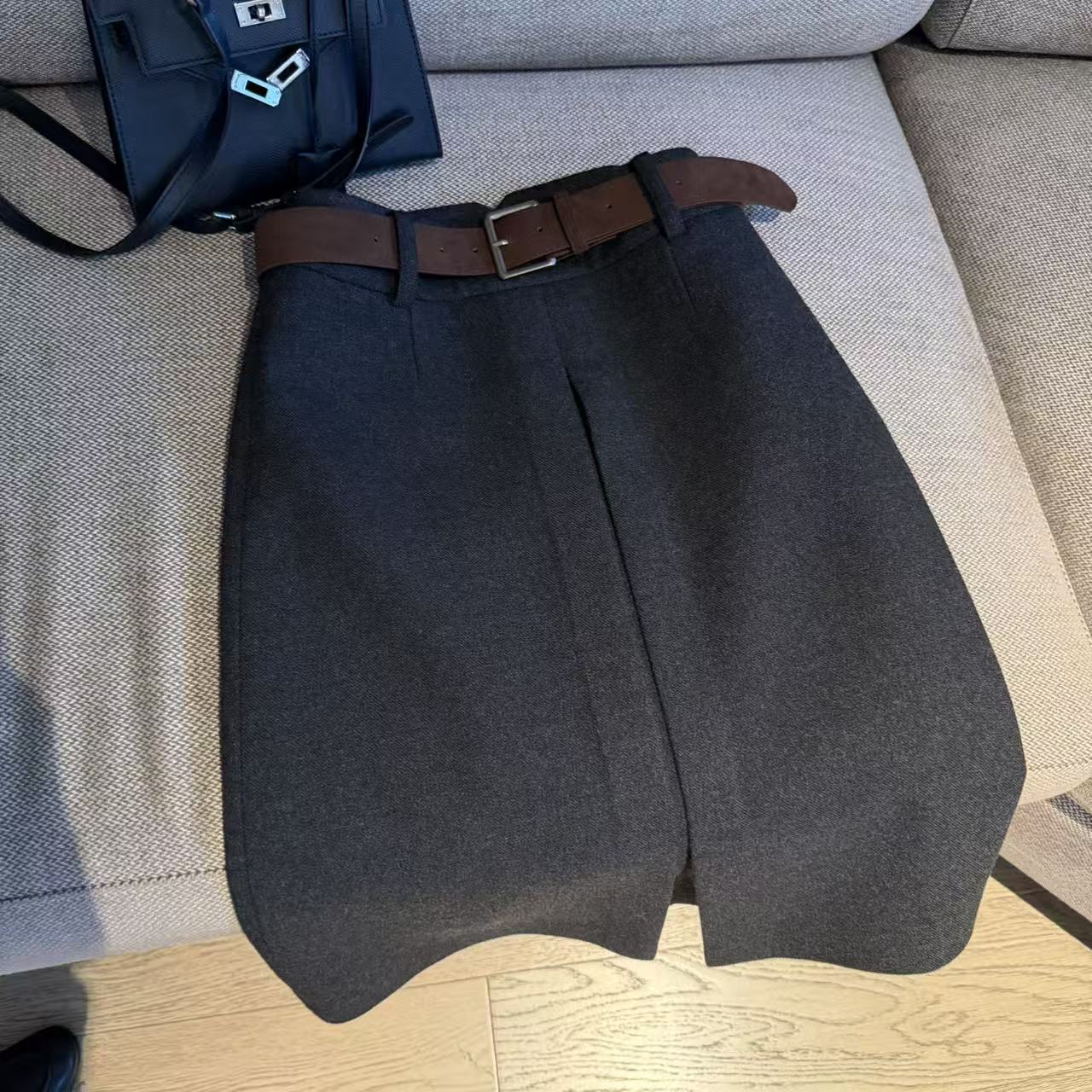 阿黎精选-------秋冬显瘦气质开叉半身裙