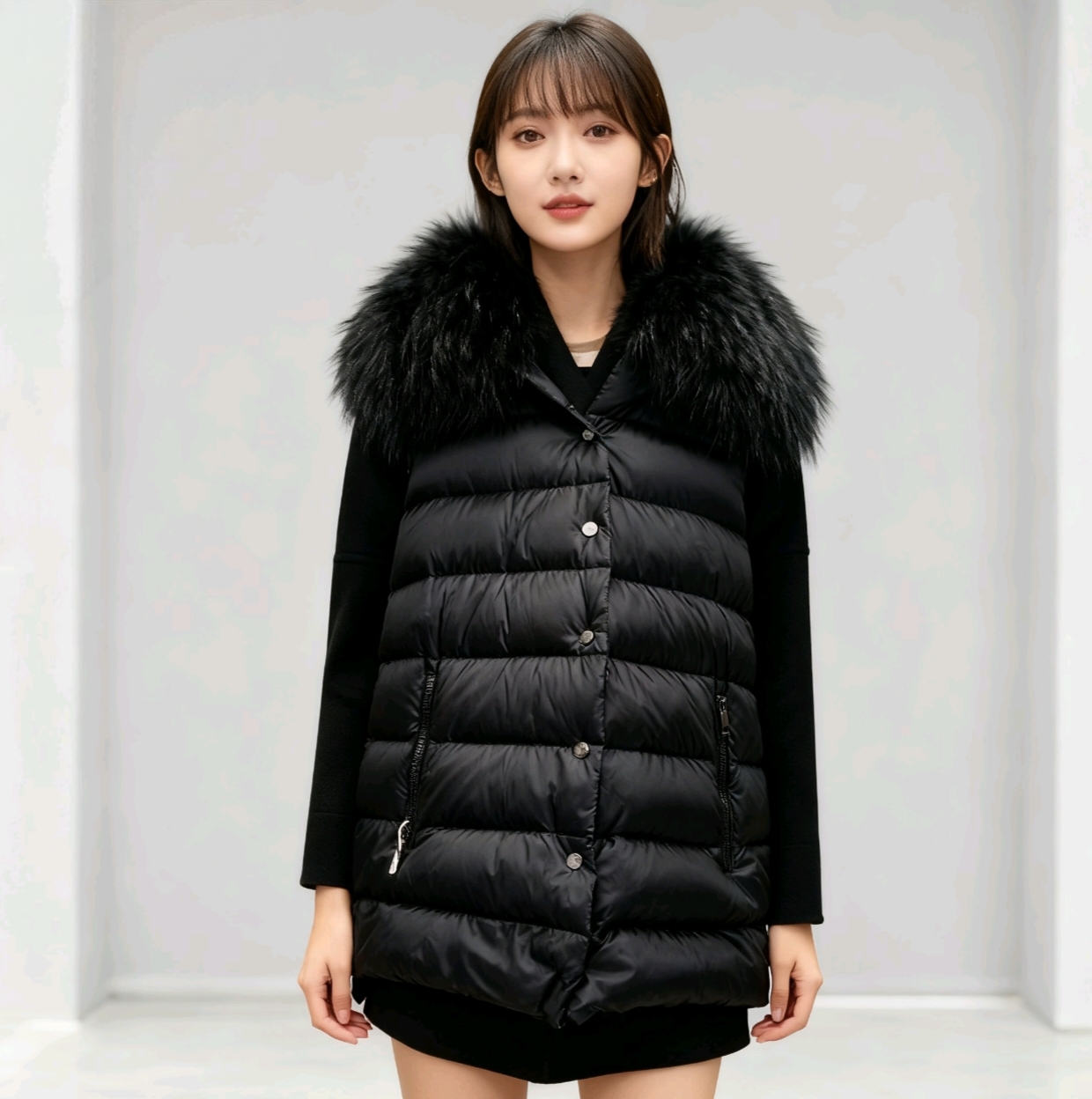 99新 MONCLER 蒙可睐蒙口马甲羽绒服两件套1码11602女装外套秋冬
