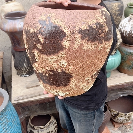 紫砂花盆高度32口径23