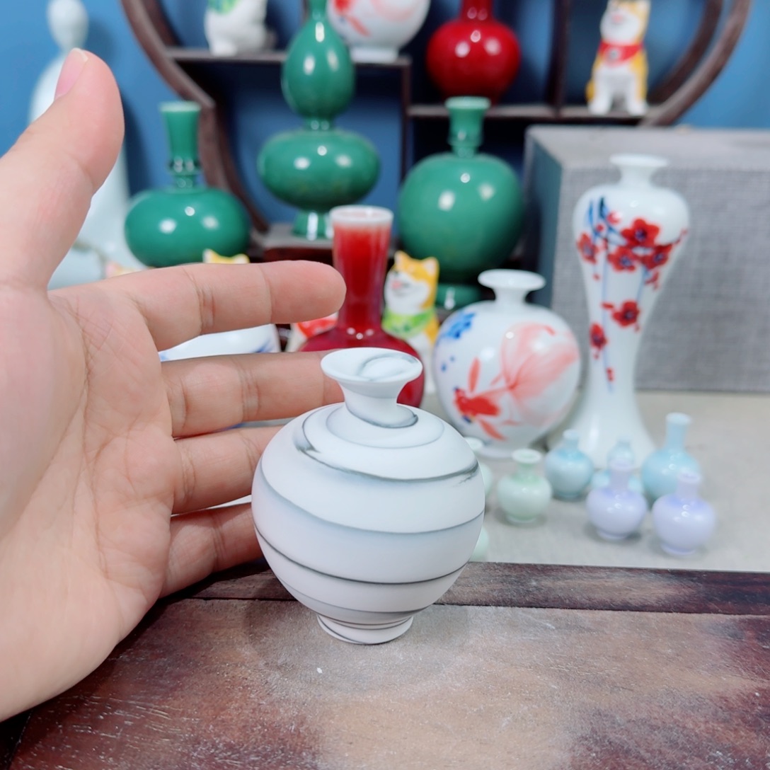 陶瓷手工小花器摆件