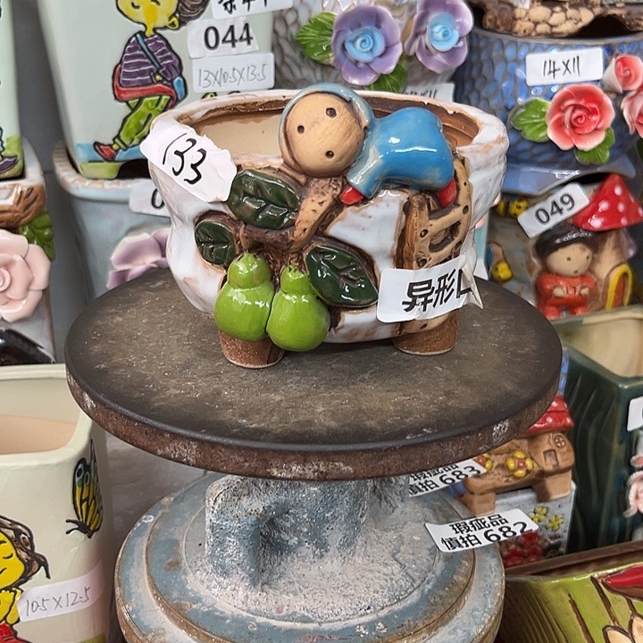 紫砂花盆粗陶材质多肉花盆