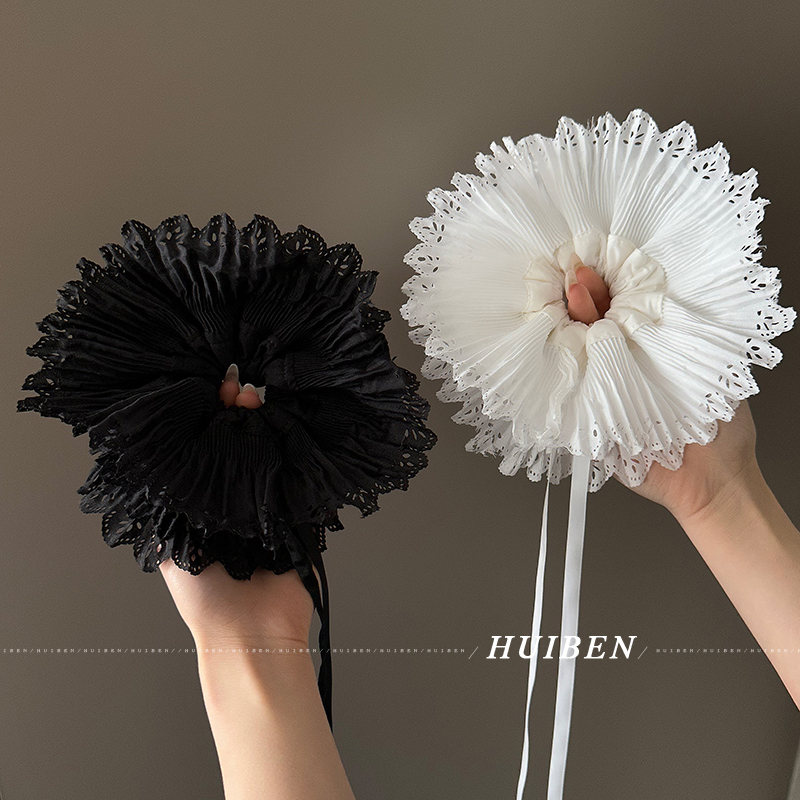 复古/宫廷女甜美日韩发圈发绳弹力黑色简约森系超仙皮筋网纱