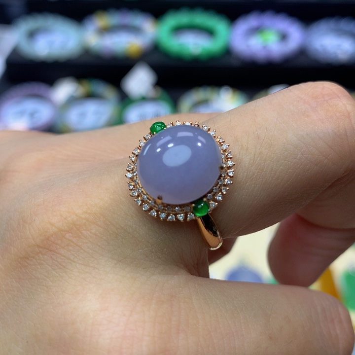 18K金镶嵌手链翡翠翡翠