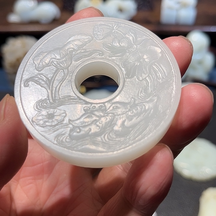 和田玉未镶嵌挂件涂*