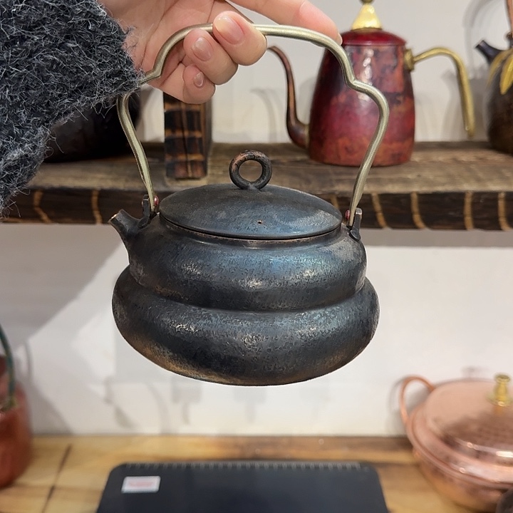 闻***心紫铜手工制作摆件