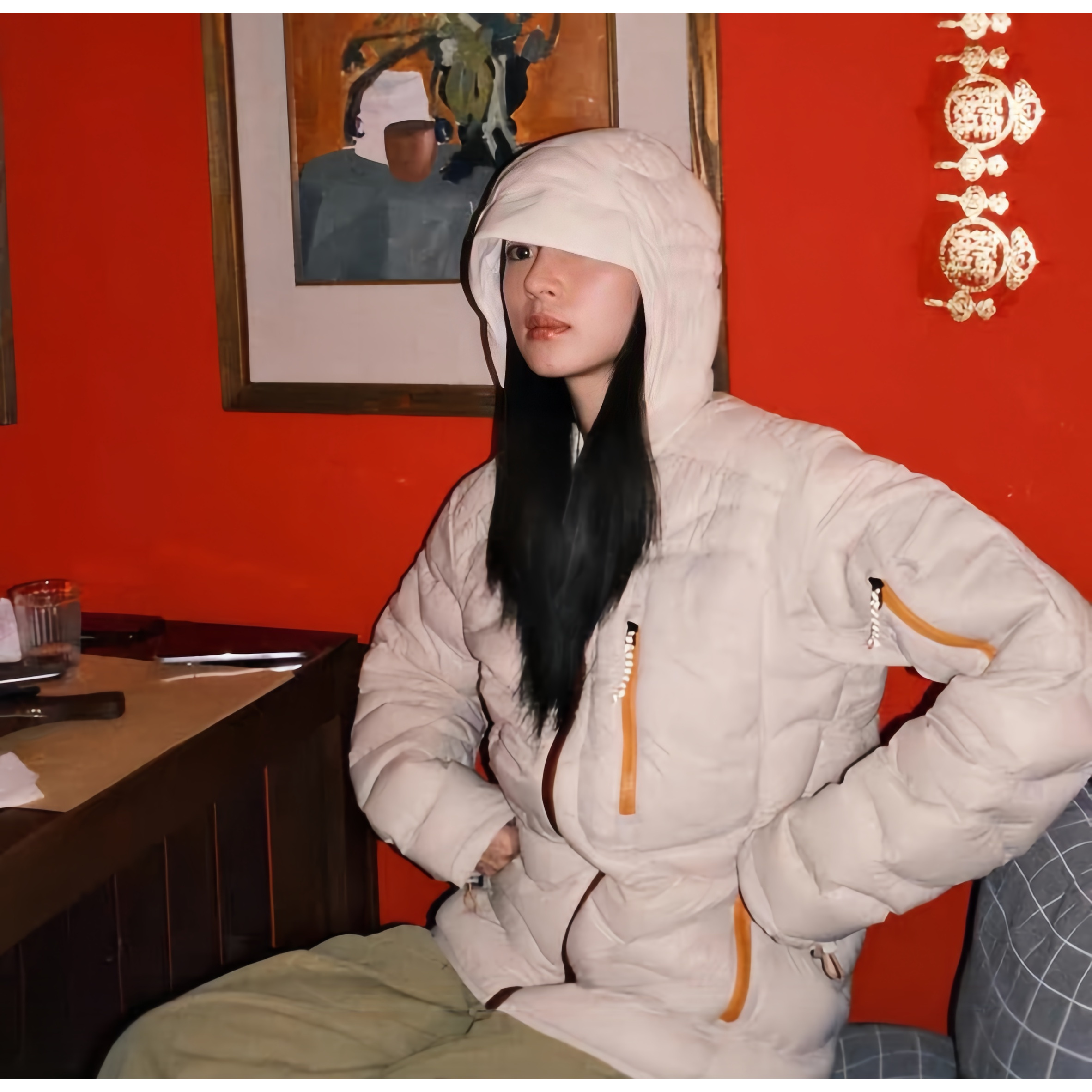 【PLantcoft·p棉】大头同款！顶流面包吐司撞色连帽外套