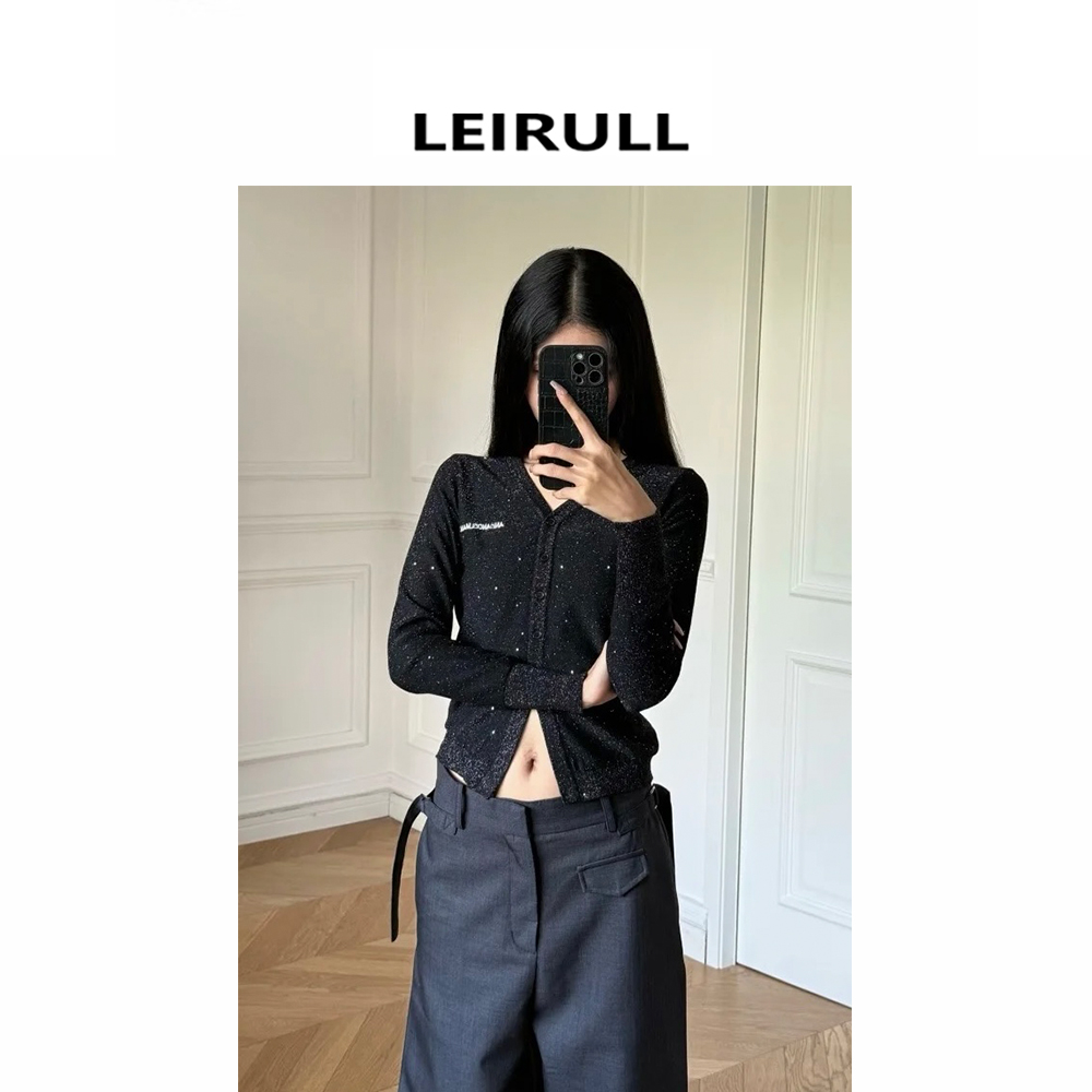 黑金星耀显瘦修身针织开衫