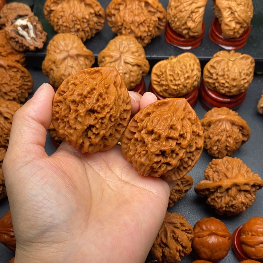 文玩核桃把件45官帽