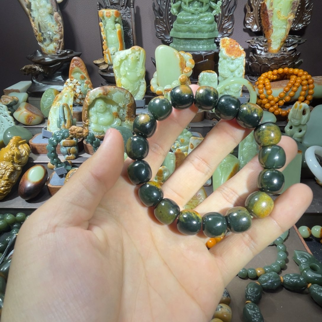 透闪石质玉手串 未镶嵌