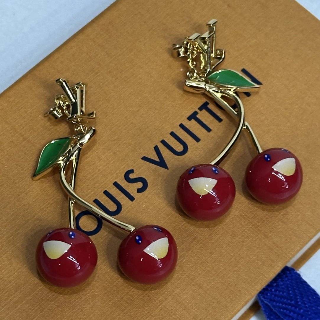 99新 LouisVuitton/路易威登 村上隆联名樱桃耳钉/JJ5060918