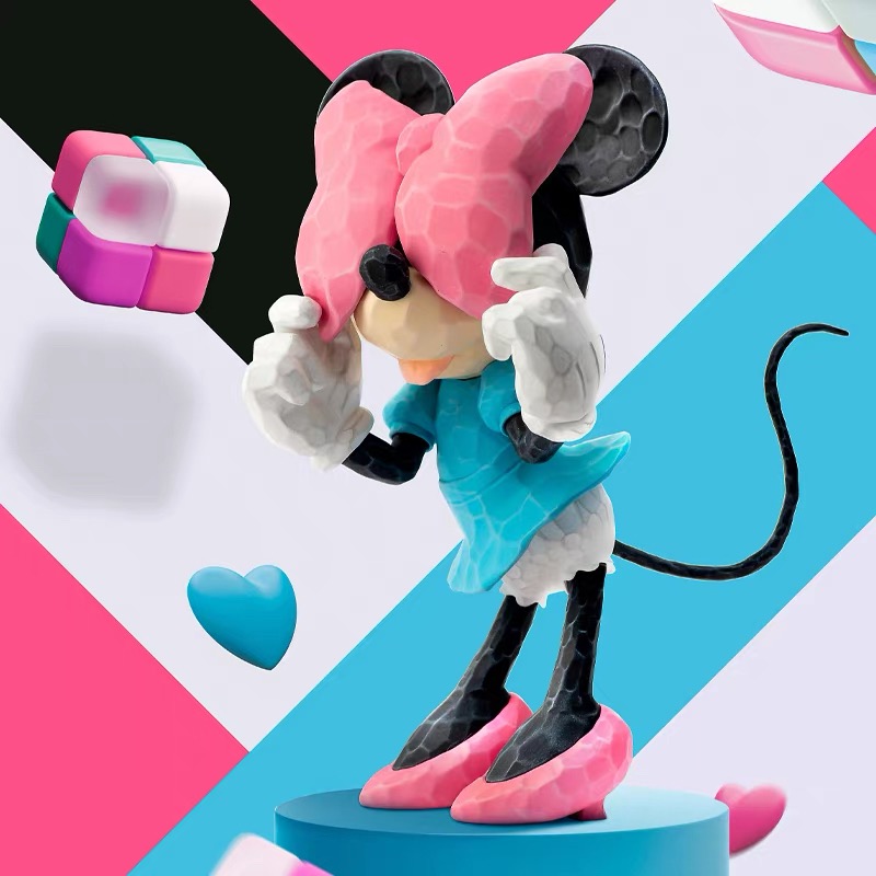 正版MGL TOYS木雕塑家系列米妮七夕限量手办潮玩家具摆件礼盒