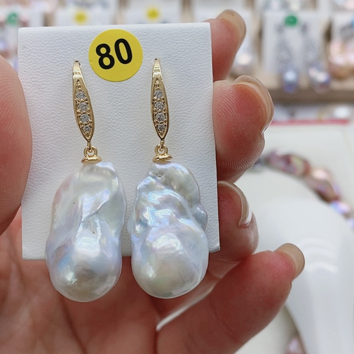 【闪购商品】淡水珍珠耳饰银S925镶嵌