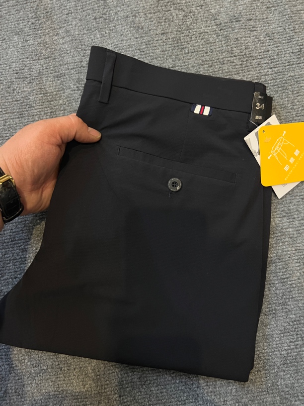 直筒简约纯色时尚商务长裤脚踩男装轻奢春夏休闲裤弹力百搭