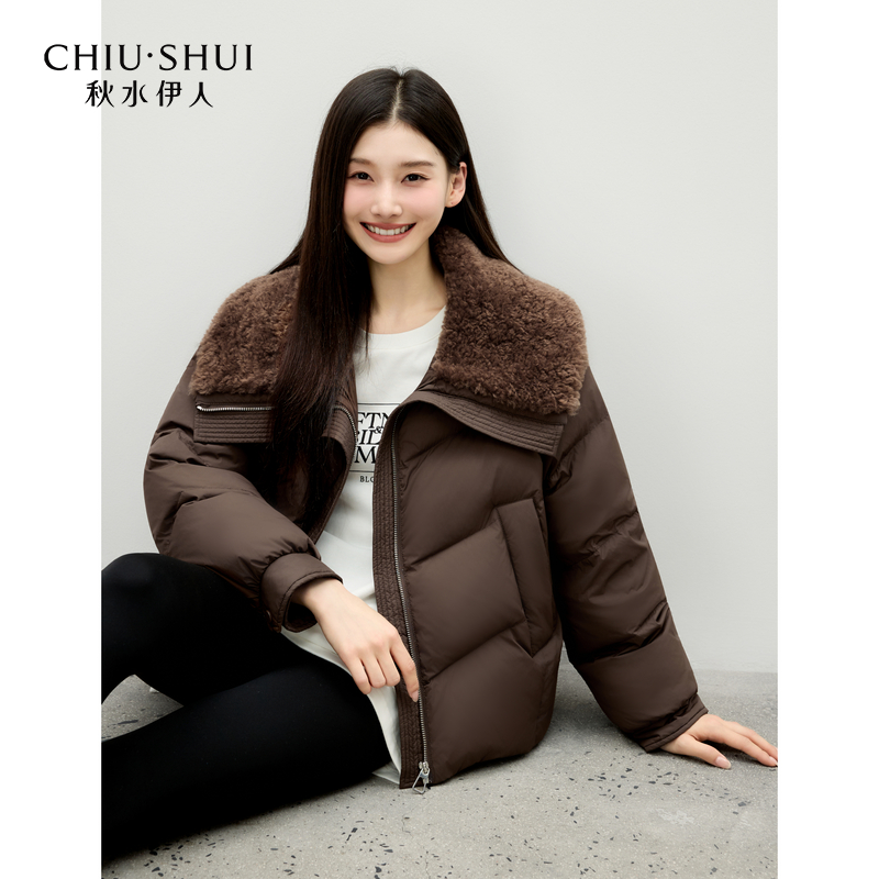 【赵老板专属】秋水伊人通勤外套大毛领设计羽绒服625409D150180