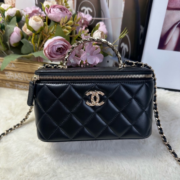 未使用 Chanel/香奈儿 黑金麦穗手柄长盒子（25年8月23票全套）