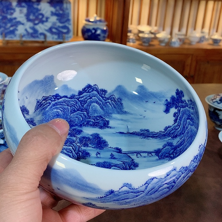 錡镇堂手工手绘山水水洗