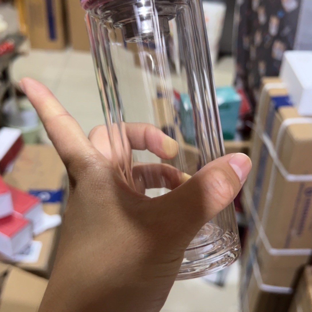 玻璃杯185玻璃杯185粉色玻璃杯6571